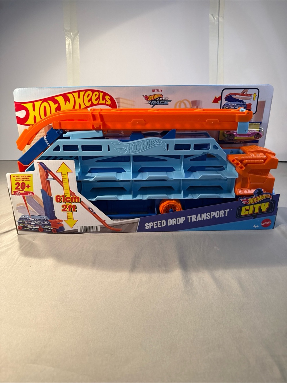Hot Wheels City Speed Drop Transport Playset - Blue & Orange